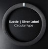 STEERING WHEEL COVER - SUEDE SILVER 15"